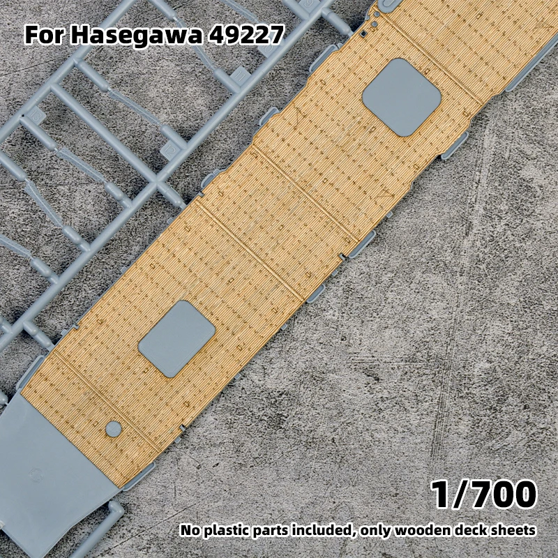 Modell-Upgrade-Teile Lasergeschnittene Holzdeckplatte mit selbstklebender Ankerkette für Hasegawa Flugzeugträger Akagi 1/700 49227 – Detail 1