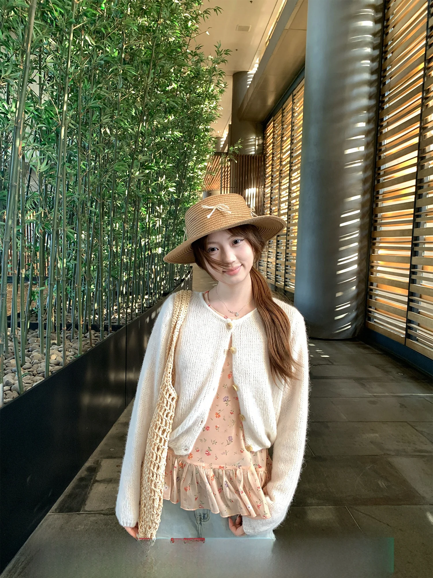 

Soft Sle Woolen Knitted Open Cardigan Women's Loose Fit Thin Top Button Design Long Sve round Ne Pure Color Springwear