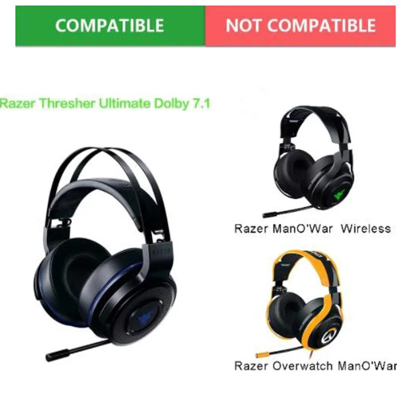 Vervanging Oorkussen Kussen Voor Razer Dorsmachine Ultimate 7.1 Hoge Kwaliteit Zacht Ijs Gel Oorkussen Voor Razer Dorsmachine Ultieme 7.1