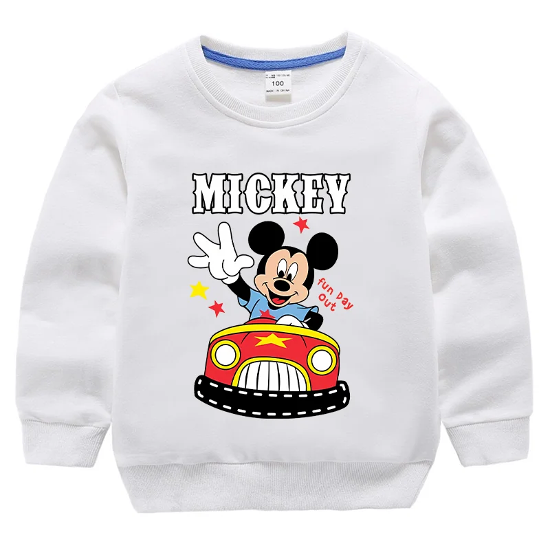 ميكي ماوس جميع القطن البلوز الأطفال لطيف جولة الرقبة هوديي الفتيان الفتيات البلوز أنيمي الكرتون قمم ربيع الخريف الملابس #2