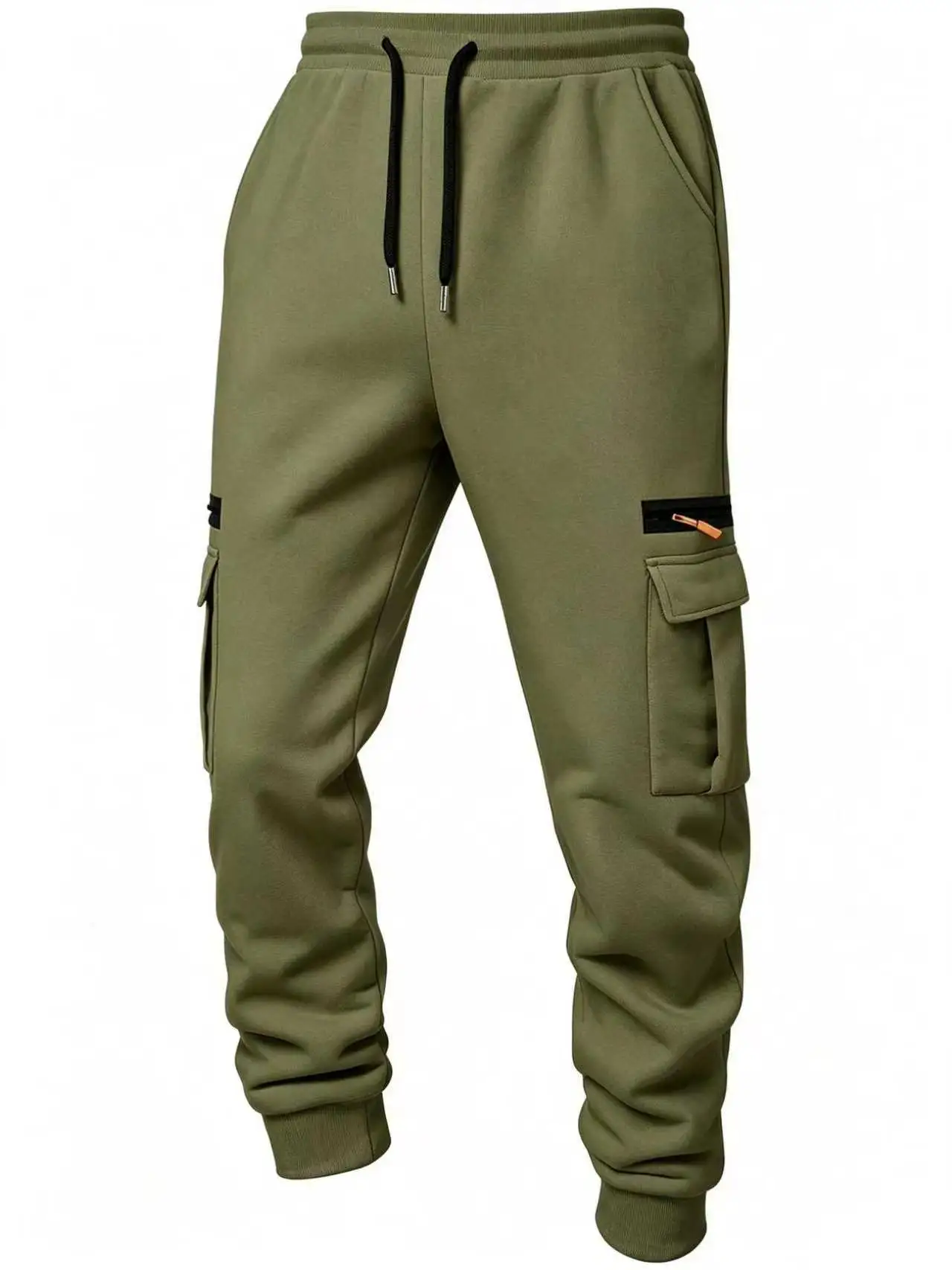 Neue Herren-Sweatpants, gerade geschnitten, Jogginghose für Sport und Streetwear, locker geschnittene, übergroße Hose mit Kordelzug, lange Herrenhose mit mehreren Taschen – Detail 11