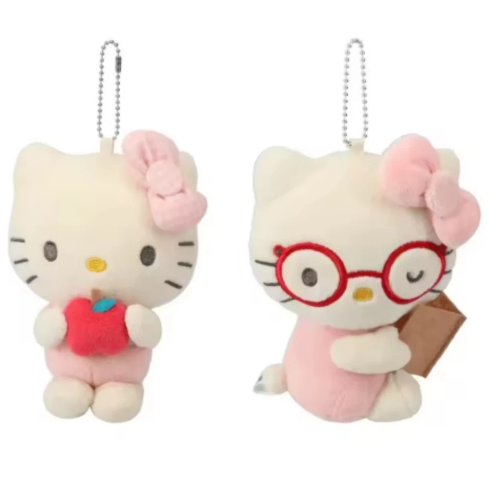 

Kawaii Hello Kitty Milk Camera Kt Plush Toys Backpack Keychain Stuffed Doll Creative Peripheral Girls Birthday Gifts