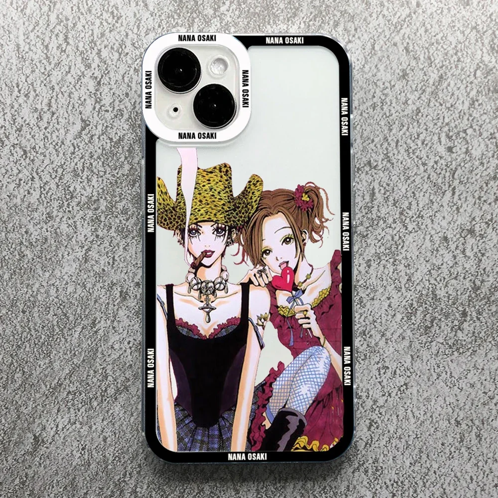 Cartoon Anime Oosaki Nana Phone Case for iPhone 15 14 13 12 11 Pro Max Mini X XS XR SE 7 8 Plus Couple Cover for iPhone 11 Cases