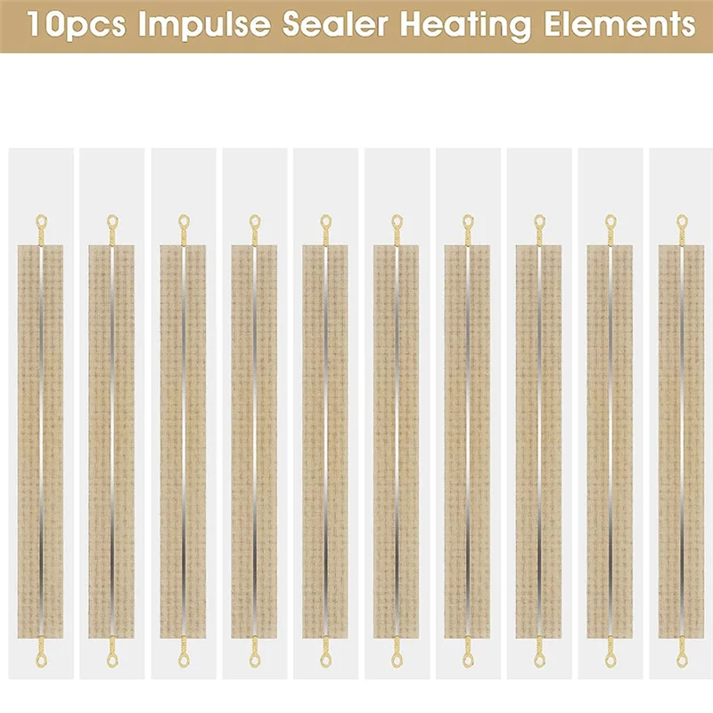 RISE 10 ชิ้น Impulse Sealer เปลี่ยนชิ้นส่วน 8 นิ้วความร้อนซีลแถบเปลี่ยนองค์ประกอบ Grip Impulse Sealer องค์ประกอบความร้อน