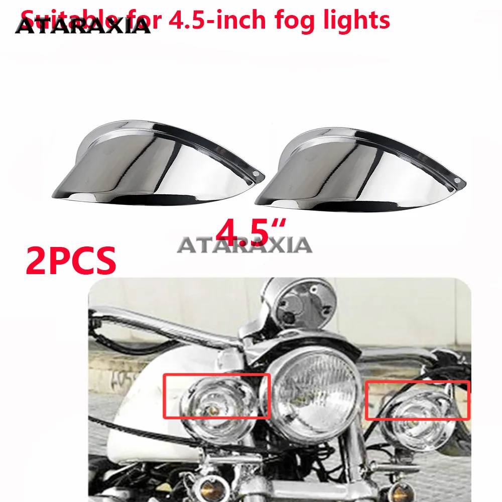 4.5” 4.5inch Motorcycle Passing Lamp Auxiliary lights Visor Headlight Visor Universal Scooter Motorbike Rainproof Headlamp Cover