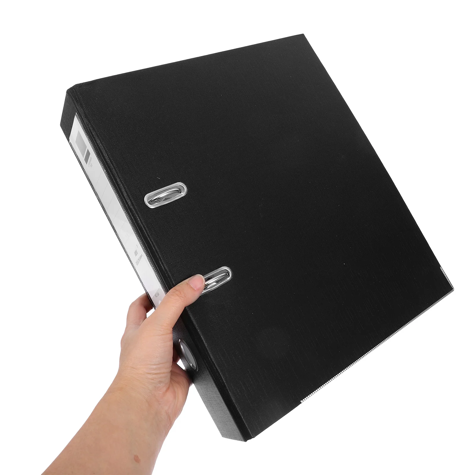 A4 Size Plastic Lever Arch File Folders with Clip and Finger Grip Hole (Black) file folder lever arch file