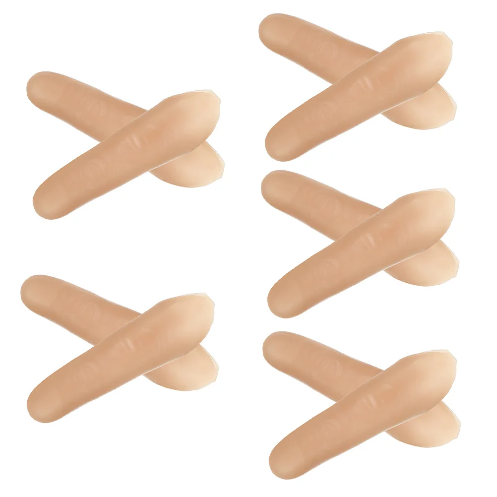 10 pçs decoração de halloween assustador realista dedos falsos truque adereços festa brincadeiras cosplay palco desempenho mão falsa dia das bruxas