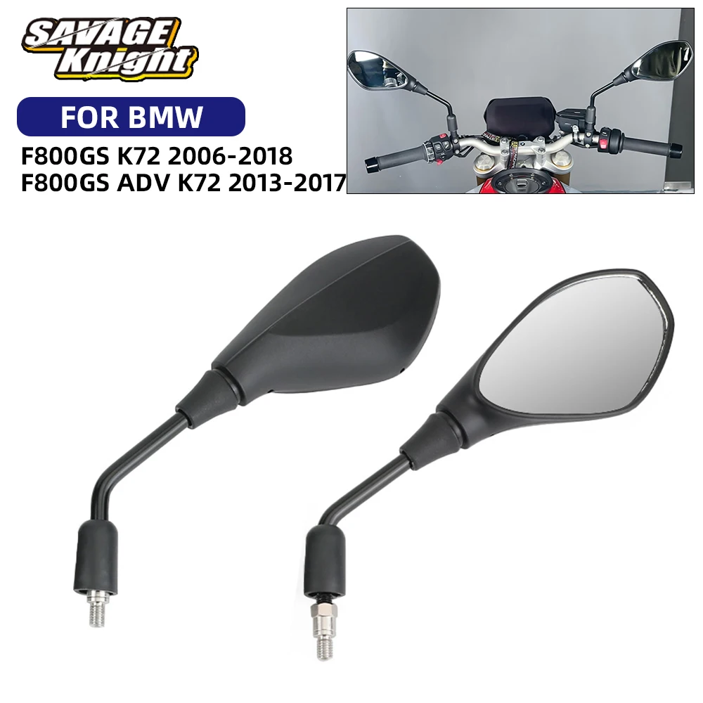 

Motorcycle Rearview Mirrors with Adapter for BMW F800GS K72 F800 GS Adventure 2006-2018 Side Mirror Rear View Mirrors F 800GS