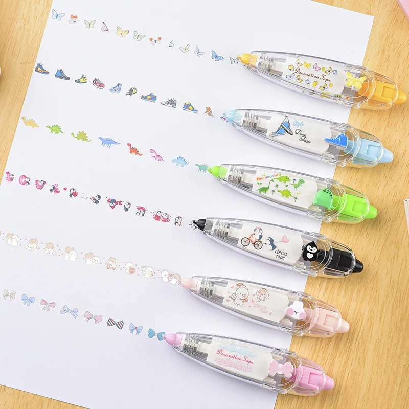 Kawaii Penguin Bow Shoes Cartoon Decorative Correction Tape Korean Cute DIY Corrector Diary Stationery School Supplies Gift