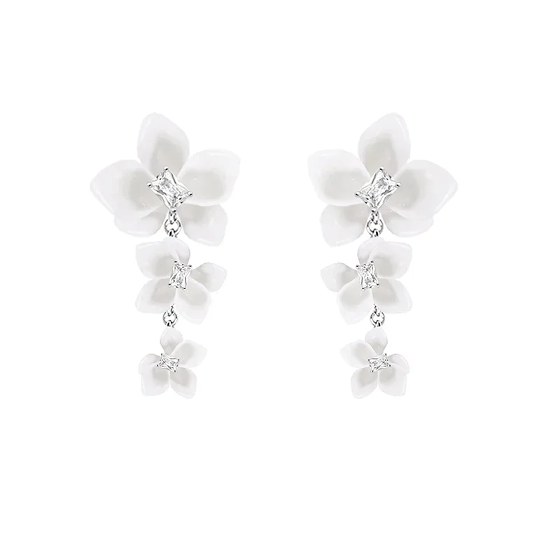 MASW Original Design Spring Summer Style Simulated Pearl Pretty Flower Earrings For Women Girl Romantic Gift Fshion Jewelry