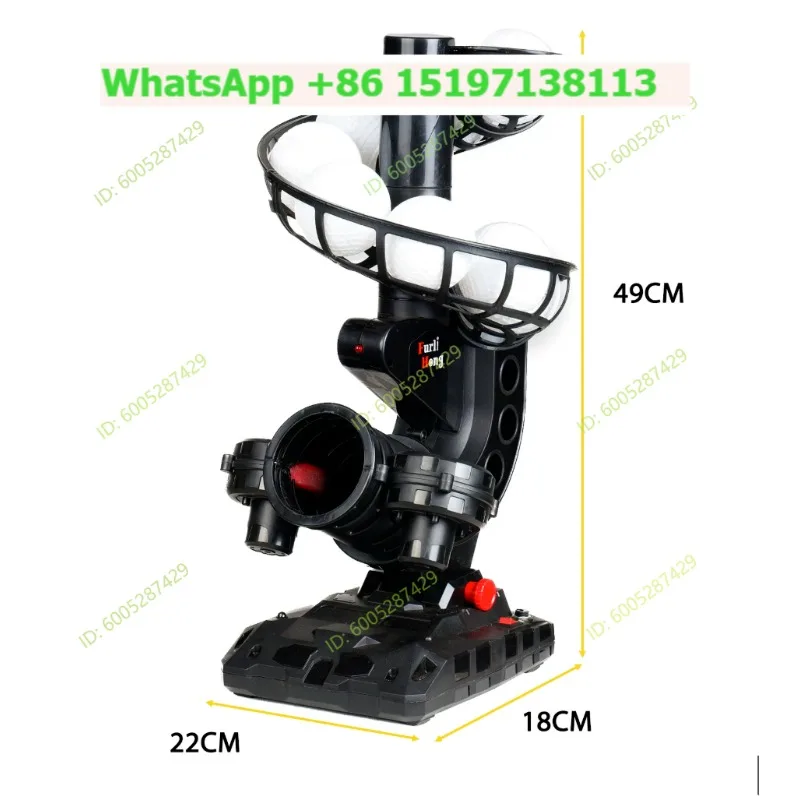 Automatic Baseball Pitching Machine, Adjustable Angle, Solo Batting Trainer