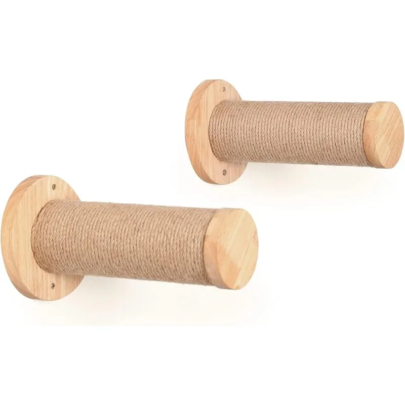 

FUKUMARU Cat Wall Furniture, 11.8 Inch Cats Steps for Drywall, Kitten Stairs for Wall Mounted with Jute Scratching Kittens Shelf