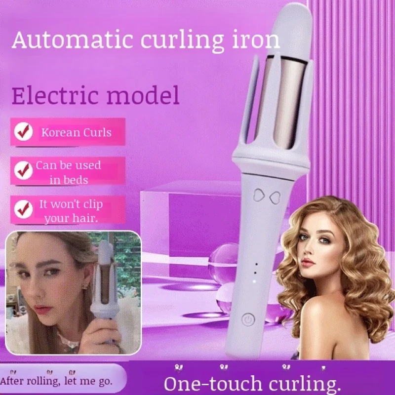 Automatic curling iron electric plus thick big curling iron button rotating big wave curling iron