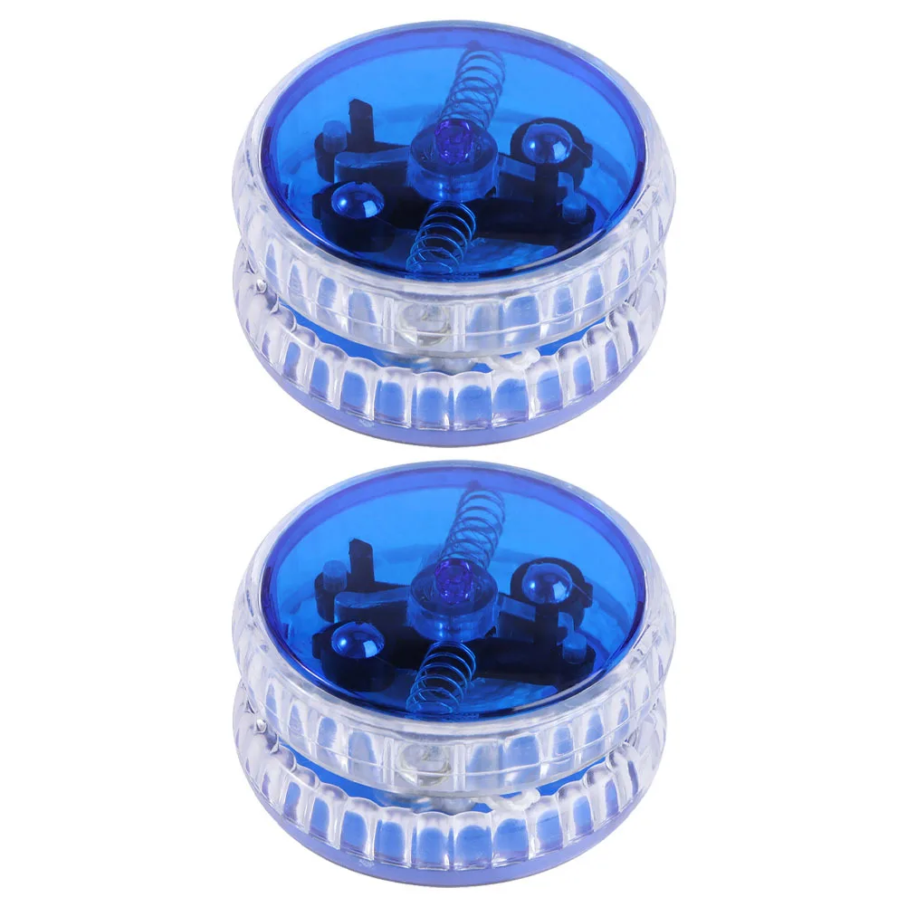 2 قطعة LED مضيئة Yoyos وامض استجابة يو يو كرات خفيفة الوزن المحمولة متعة التحدي مصباح ليد Yoyos استجابة ألعاب كروية