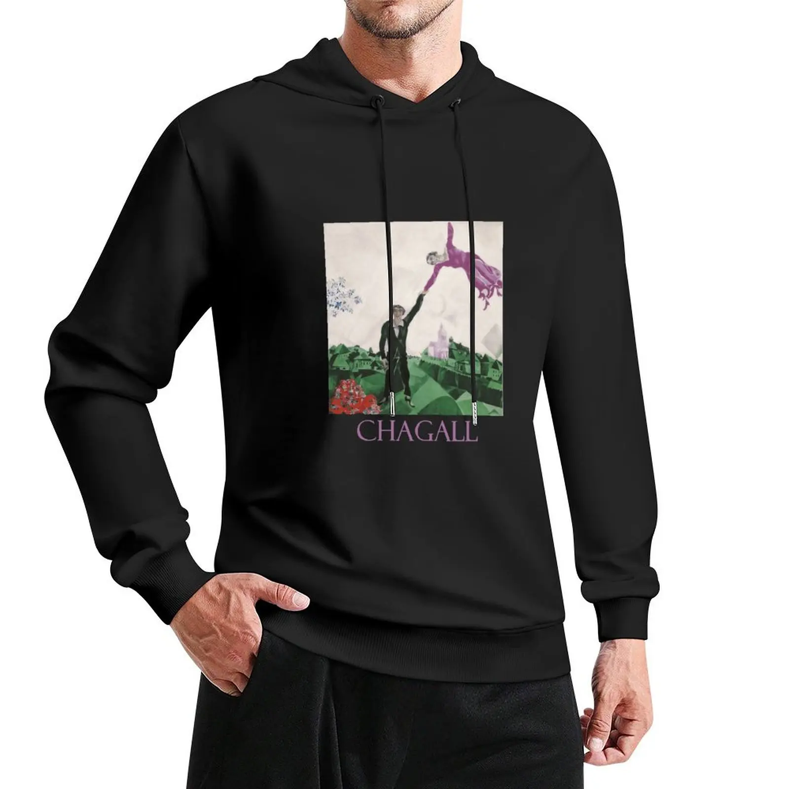 

Walk (1915) by Marc Chagall Pullover Hoodie men wear new features of hoodies & sweatshirts