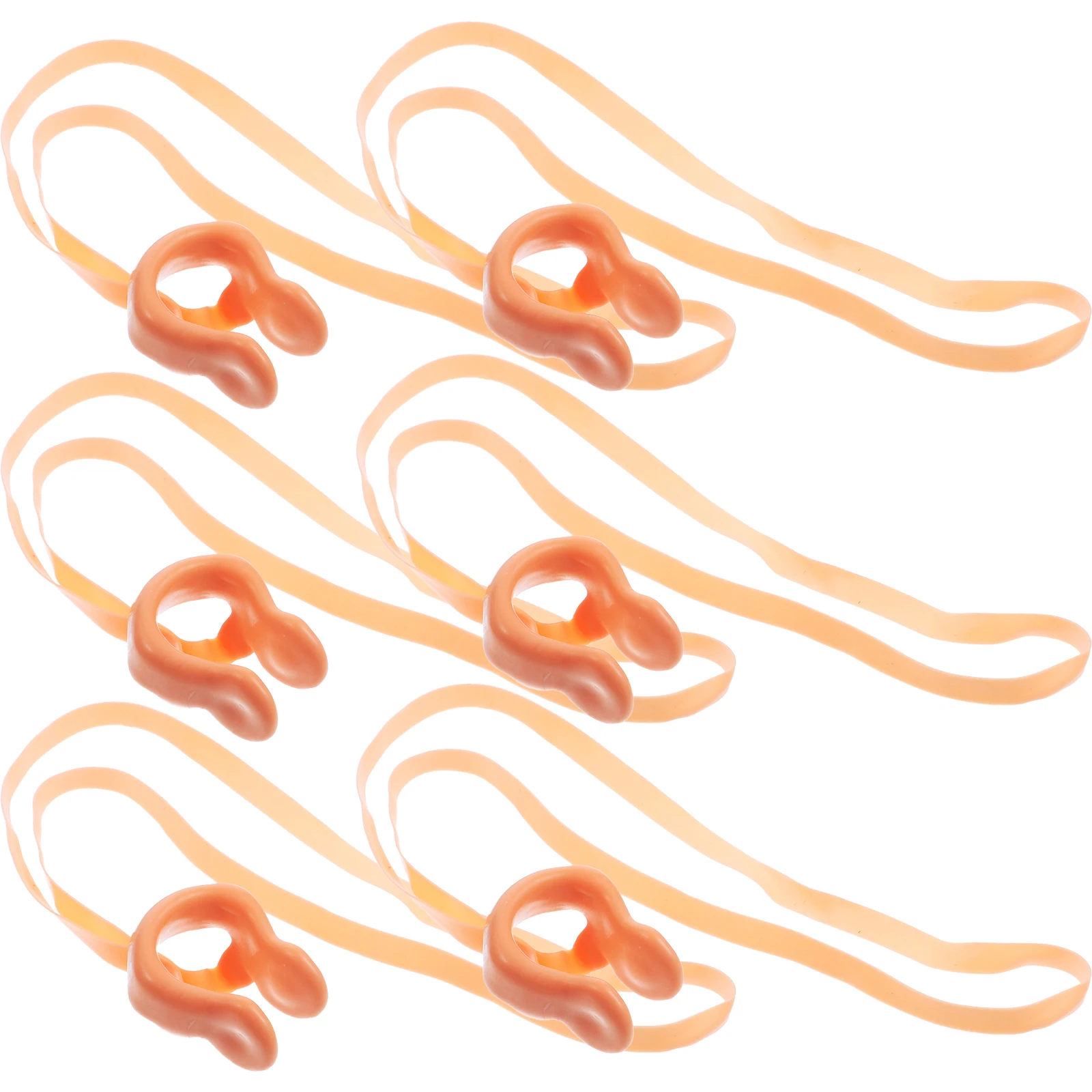 

6Pcs Swim Nose Clip Silicone Padded Non-Slip with Cord for Adult Kids Swimming Lessons Water Sports Nasal Splint Gear