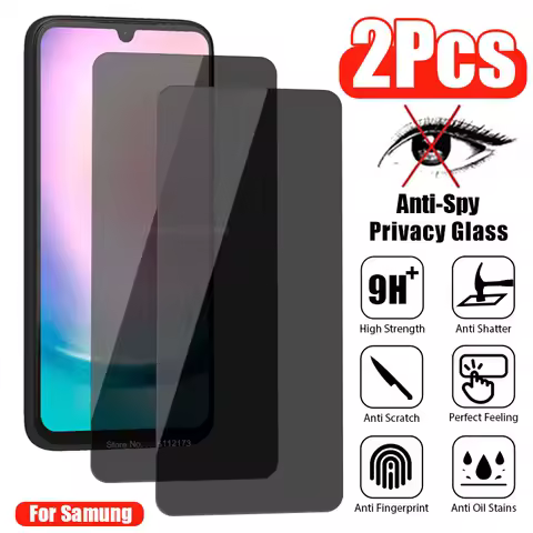 2PCS Privacy Screen Protector For Samsung A55 A15 A35 A25 A53 A52 A13 A33 A52S A32 A22 A23 A72 S20 FE 5G A12 A73 Anti Spy Glass