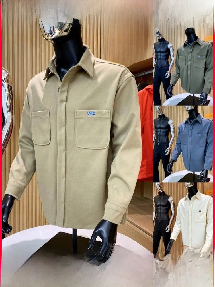 

Мужская повседневная шерстяная куртка Thiened Version, осенне-зимняя новинка Sle Youth Plant Stand Fit Long Sve Ou...