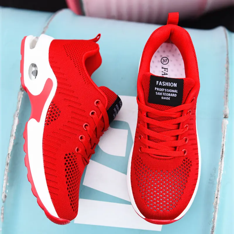 Women Sneakers Lightweight Knitted Shoes Women Casual Flats Shoes Female Tennis Shoes Non-Slip Women Sport Shoes