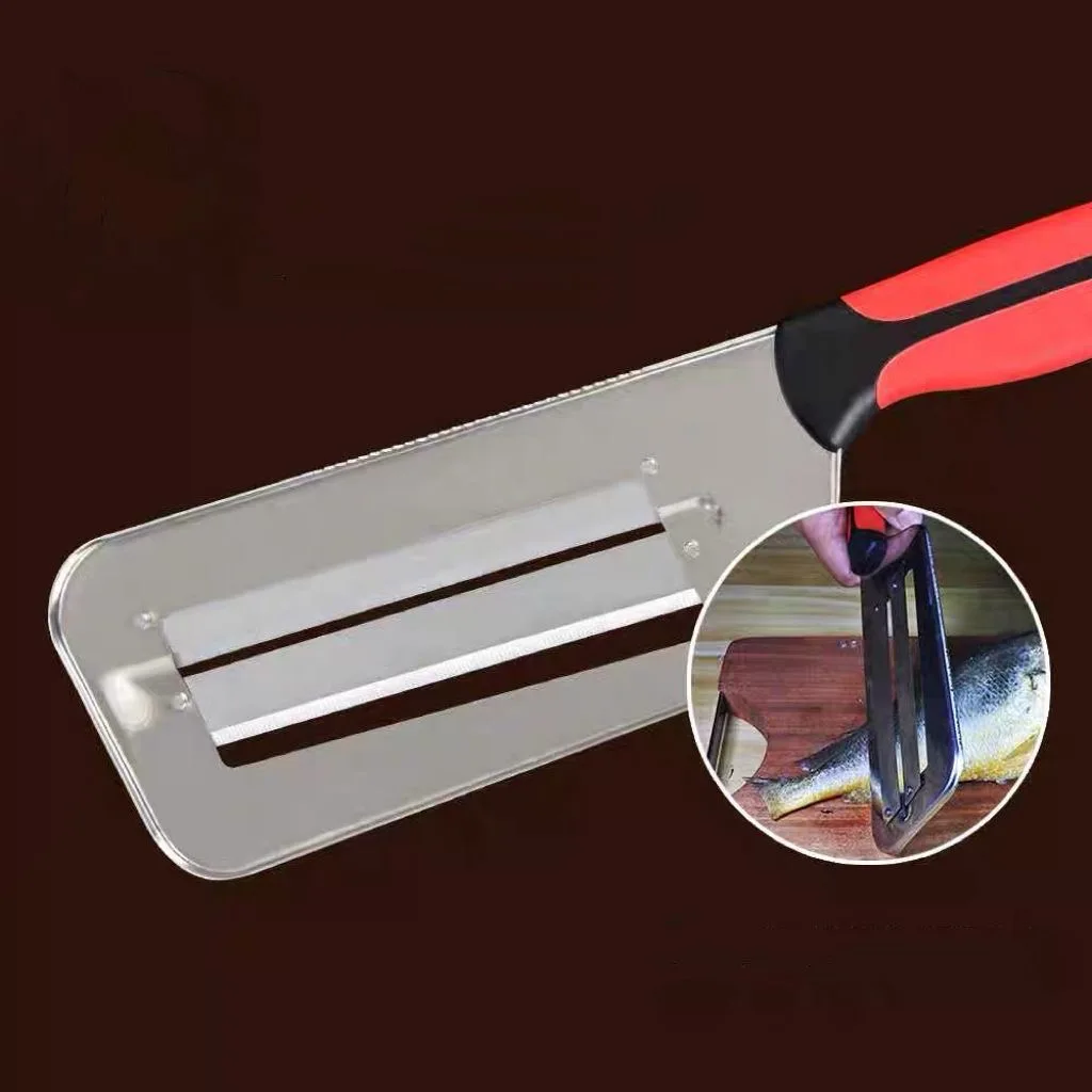 SHUOJI Vegetable Slicer Double 2 Slice Blade Slicing Knife Fish Scale Cleaner Knives Cabbage Cucumber Carrot Onion Slicer Peeler