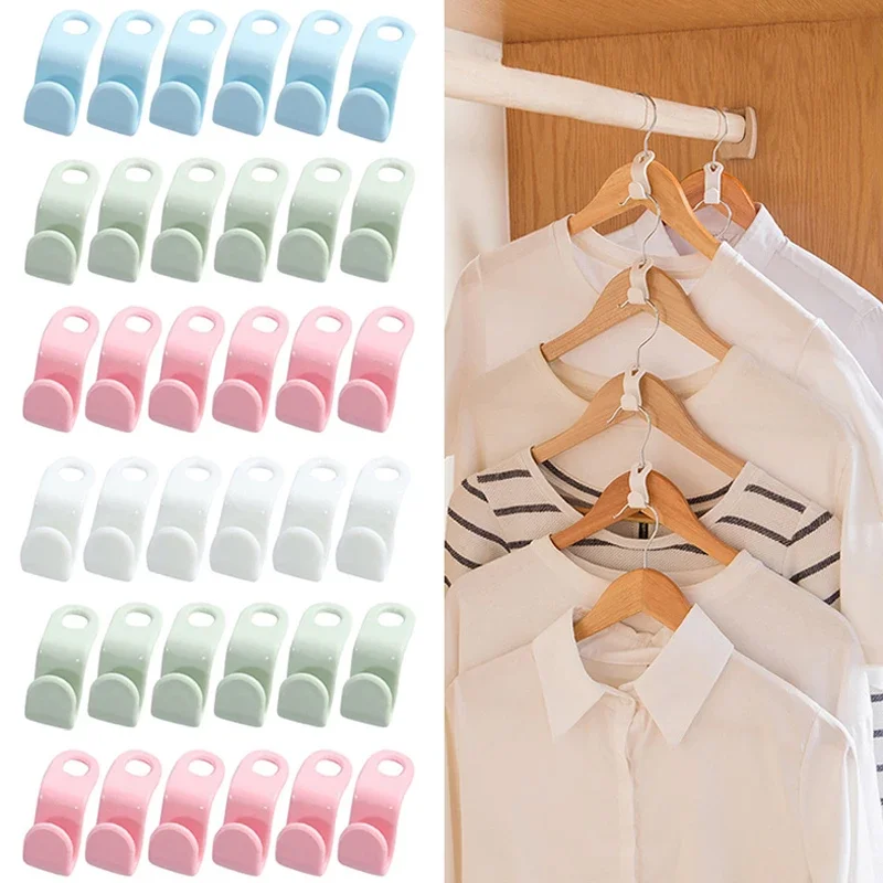 

5-50pcs White Clothes Hanger Connector Hooks Cascading Hooks Bedroom Closets Space Saving Connection Hooks Clothes Organizers