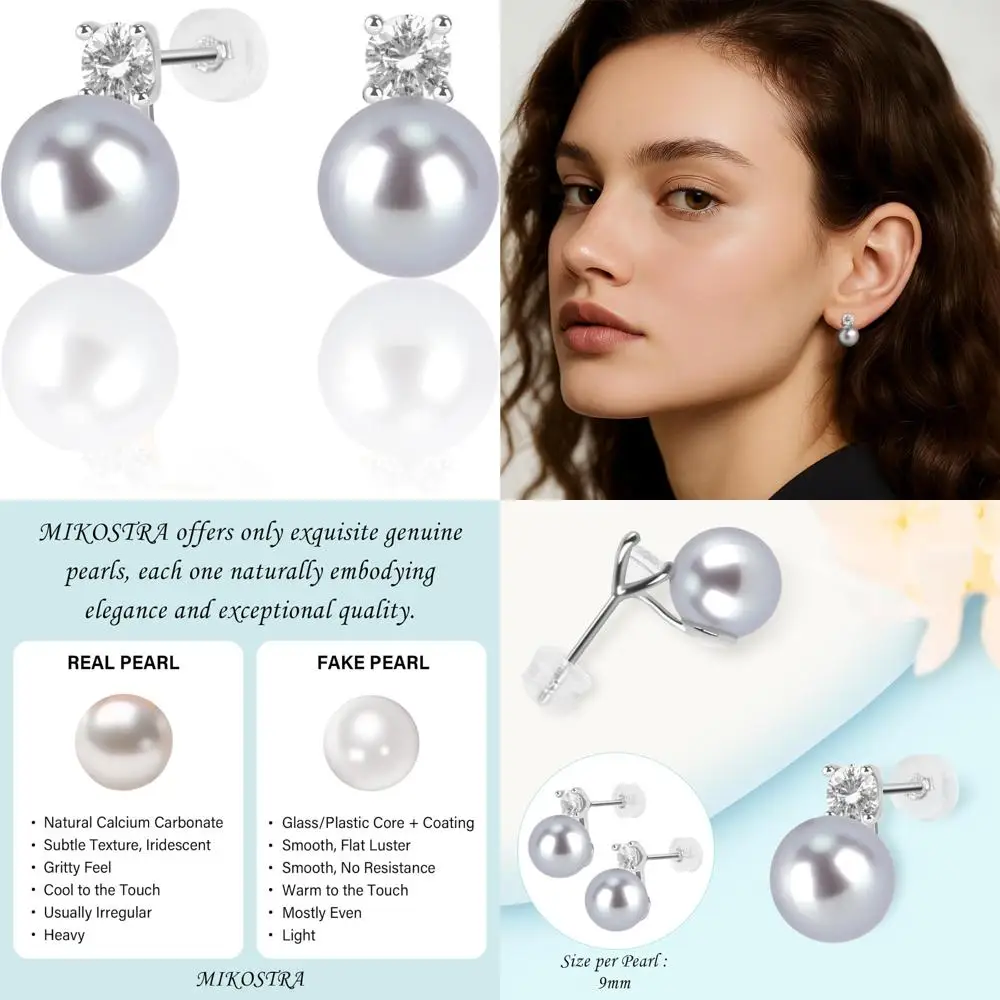 

Серьги-гвоздики из пресноводного культивированного жемчуга с 18-каратной золотой стойкой и кубическим цирконием AAAA+, гипоаллергенные высококачественные ювелирные изделия