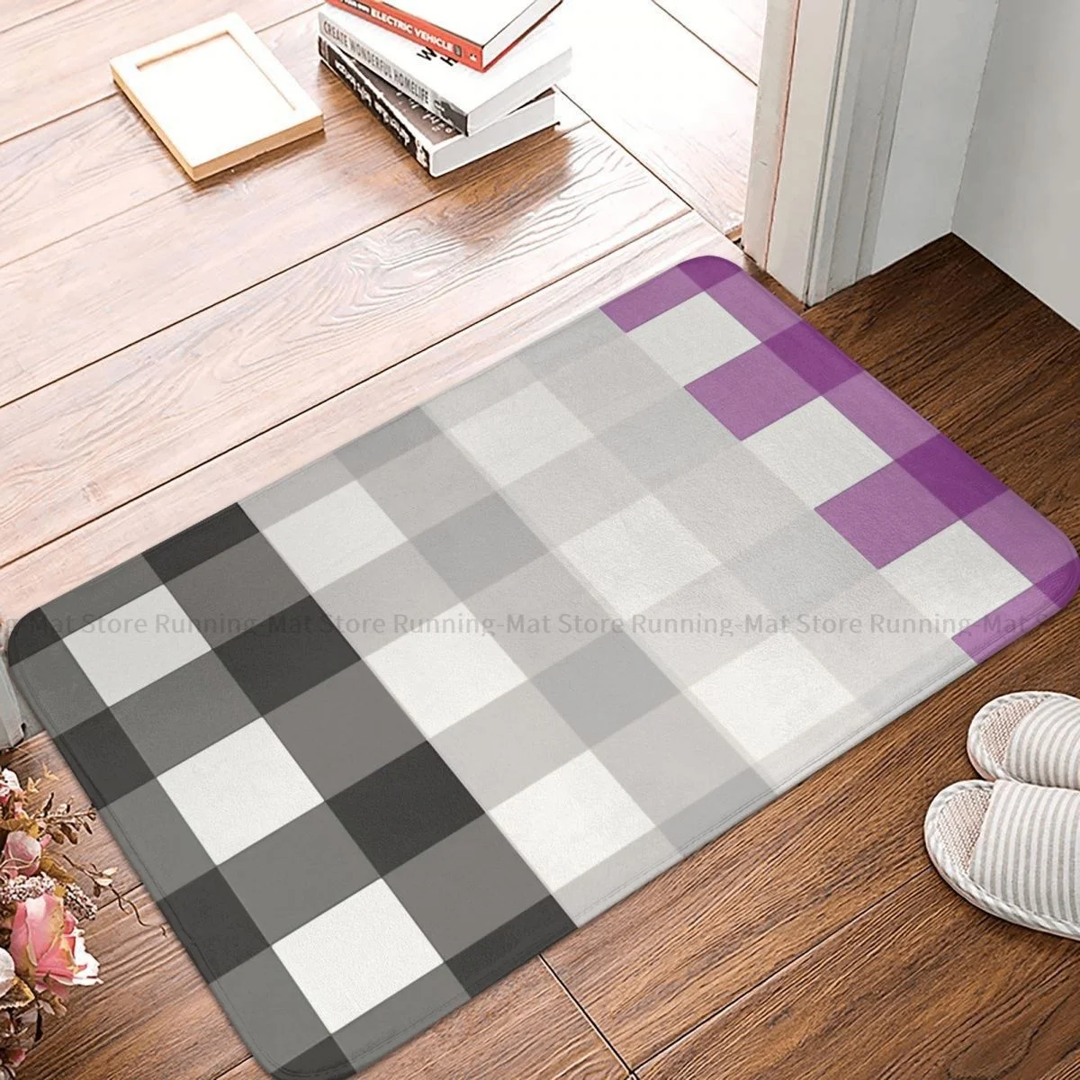 Cottagecore Rural Aesthetic Non-slip Doormat Living Room Mat Ace Gingham Pride Floor Carpet Entrance Door Rug Indoor Decorative