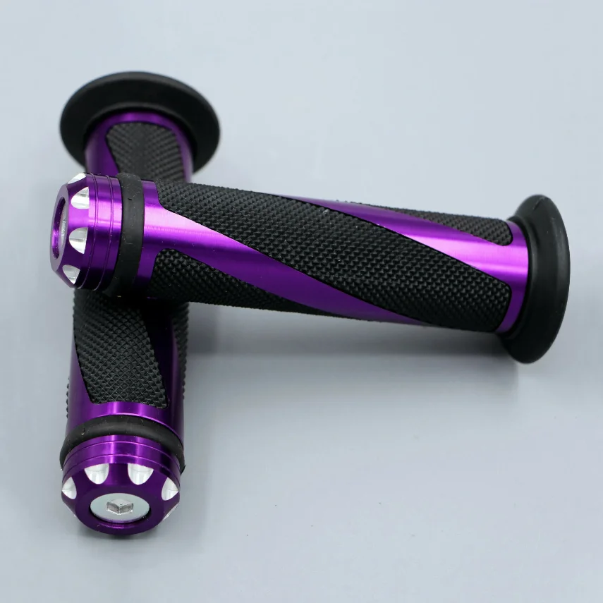 Motorcycle Hand Grip 7/8inch Handlebar Purple Stripe Motocross Handle Enduro for Ducati Monster Vespa Daytona 675 PCX125 ...