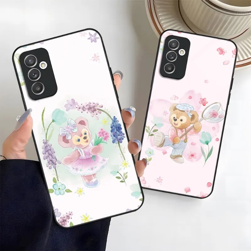 Disney Duffy Gelatoni Phone Case Glass For Samsung A14 A54 A34 A52 A51 A22 A32 A72 S22 S23 Ultra Note 20 10 Pro Plus Cover