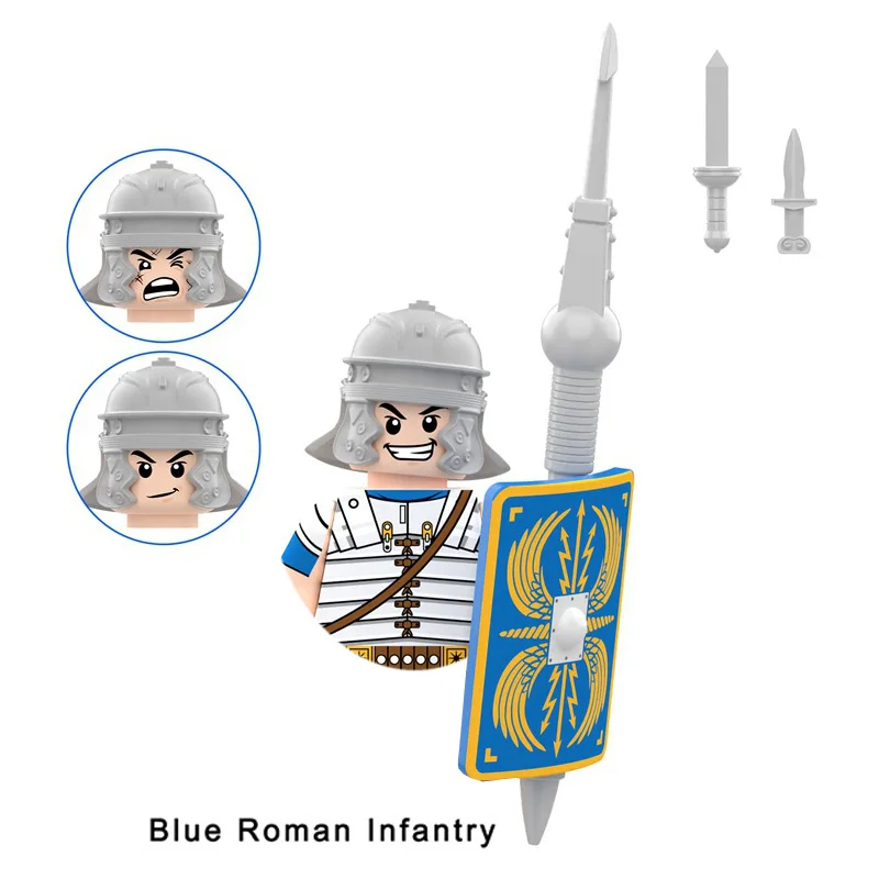 Medieval romano centurião bugler infantaria pesada figuras militares antigas arma modelo blocos de construção crianças brinquedos presentes aniversário