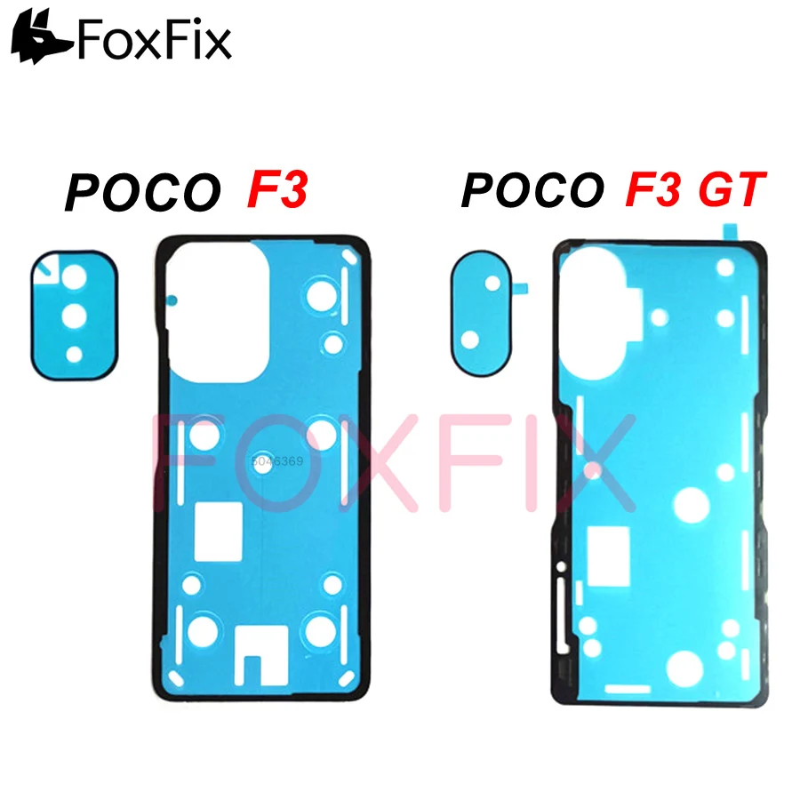 2Sets Back Cover Adhesive For Xiaomi Poco F3 GT F2 Pro Rear Camera Repair Tape Battery Door Sticker M2012K11AG M2104K10I