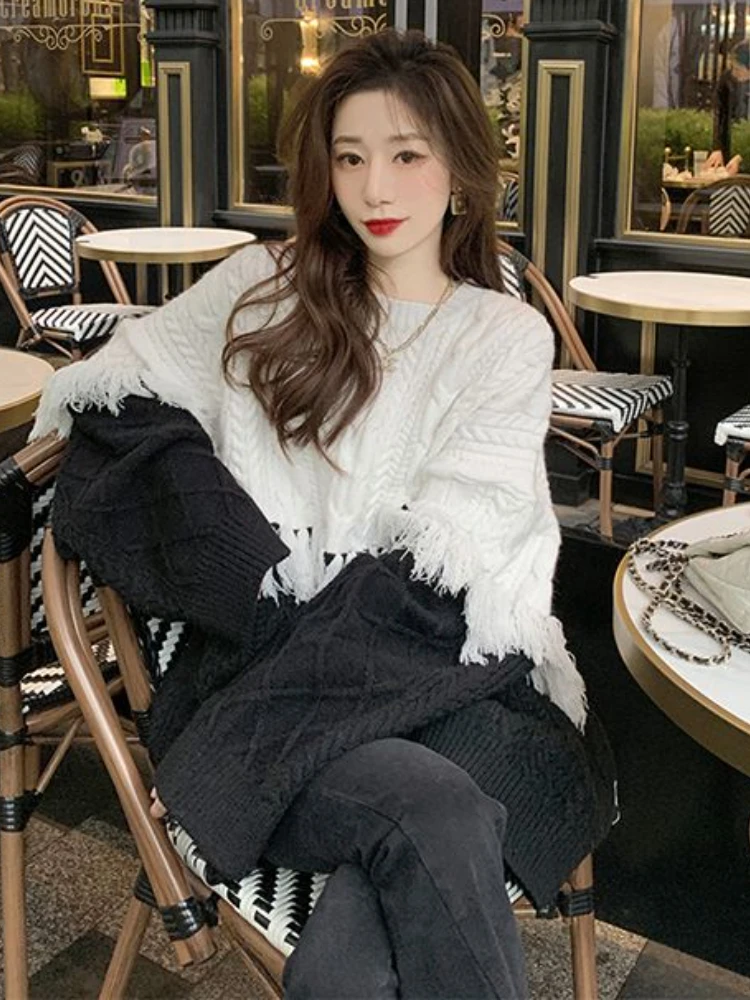 Pullovers Women Tassel Special Attractive Basics Korean Style Delicate Soft Autumn Designed Ladies Stylish Charming Young Sweet