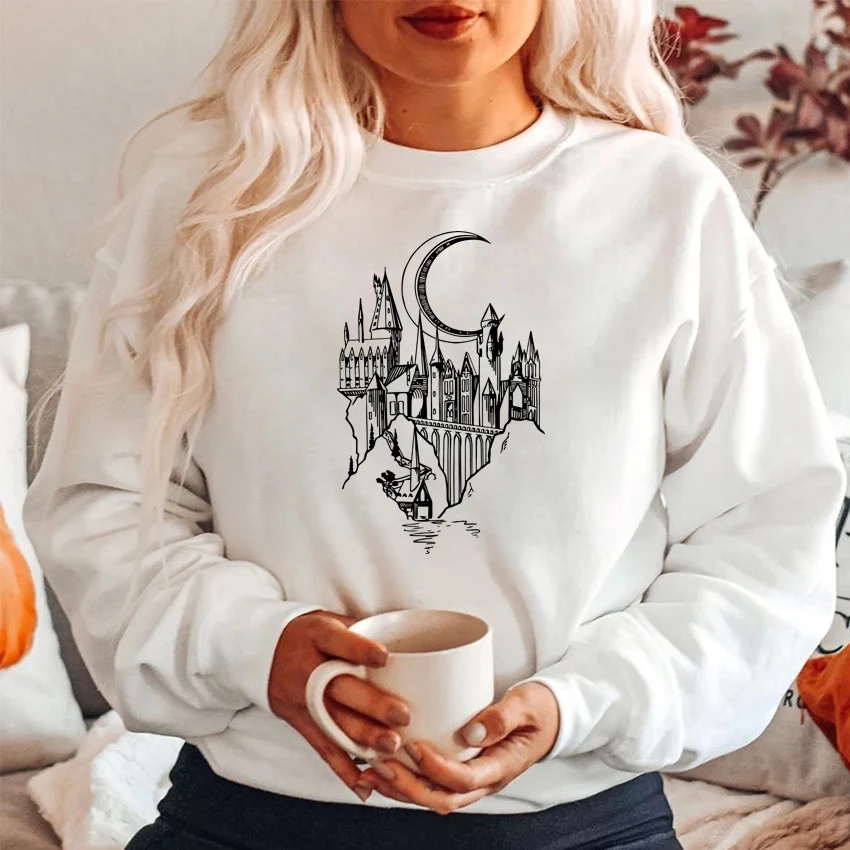 Wizard School Sweatshirt Magical Castle Pullover HP Movie Inspired Jumper 9 3/4 Always Wizarding World Crewneck Sweatshirt