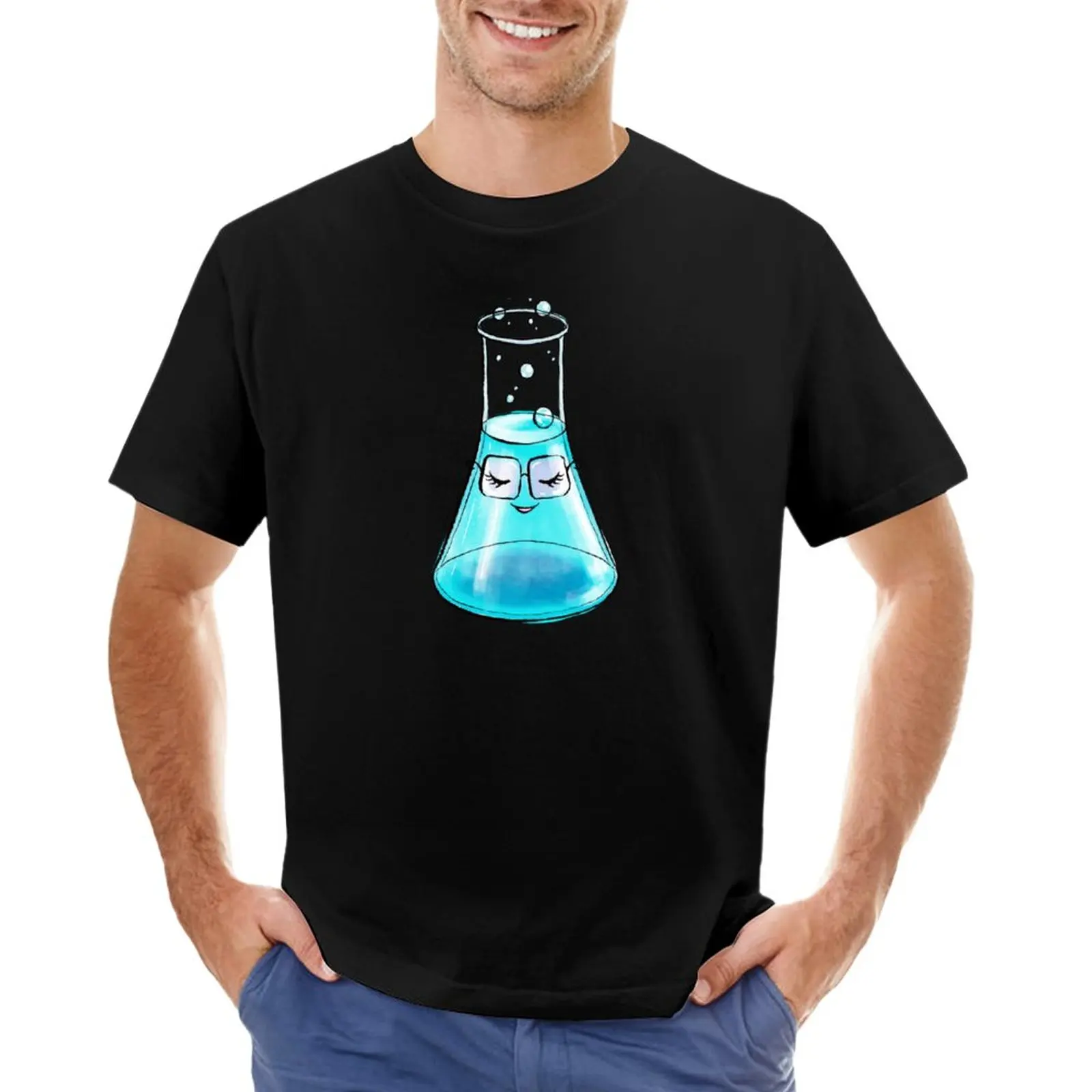 Cute Chemistry Flask Science Art T-Shirt shirts graphic tees sweat shirts, men