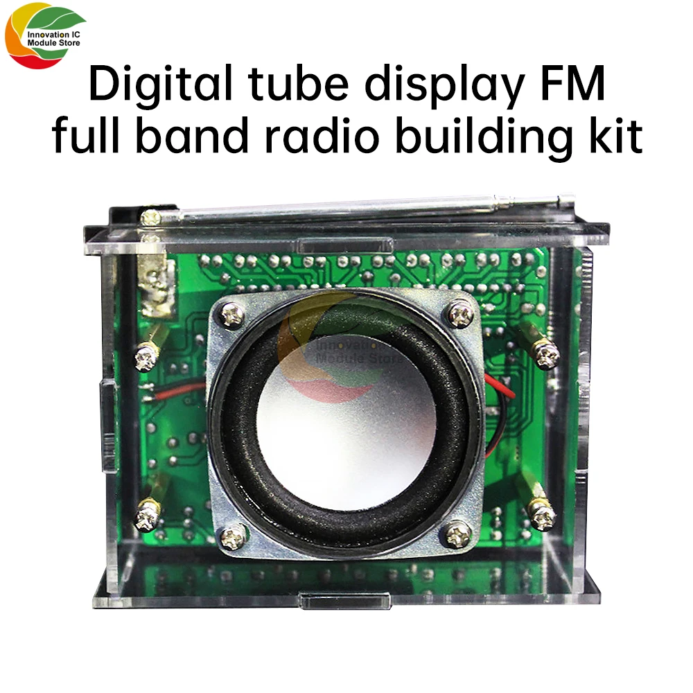 87-108MHZ FM Digital FM Radio Assembly Soldering Practice Kit RDA5807 LCD Display DIY Soldered Loose Parts