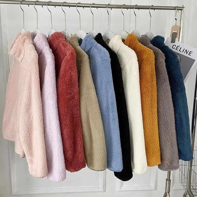 Podzimní zimní dámské domácí oblečení, pyžamo, mikina s kapucí, nová všestranná dlouhá sametová fleecová bunda s dlouhým rukávem, plyšová teplá bunda na zip - náhled 2