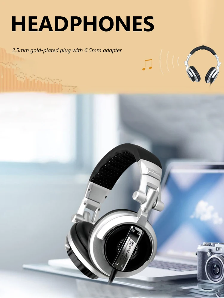 

Проводная гарнитура SENICC ST-80 с мощными басами, HIFI-наушники для студии, мониторинга и диджеинга