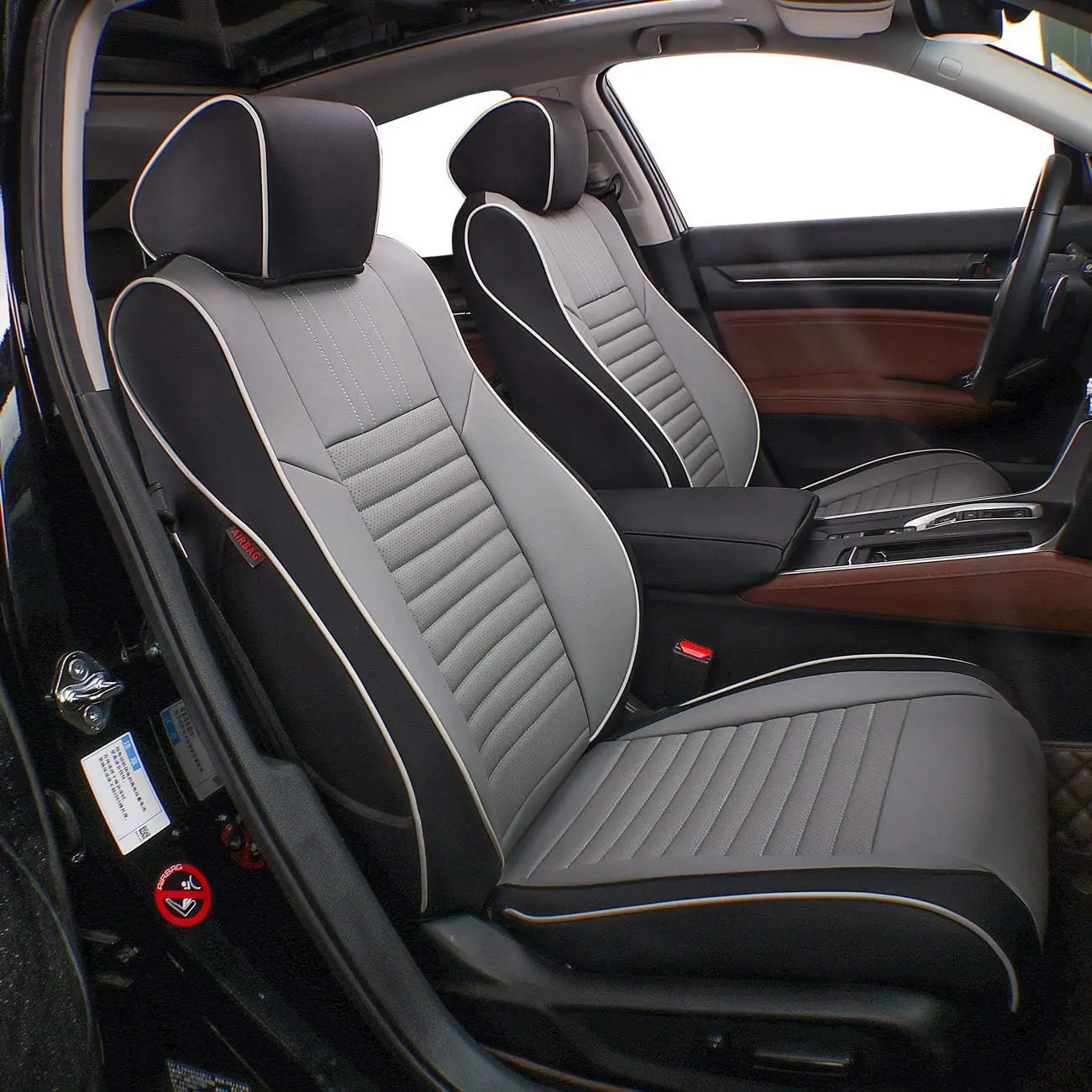 EKR Custom Fit Car Seat Covers Full Set For Honda Accord 2013-2026 EX/EX-L/Touring/Sport EX Hybrid Rear 40/60 Split  Sedan