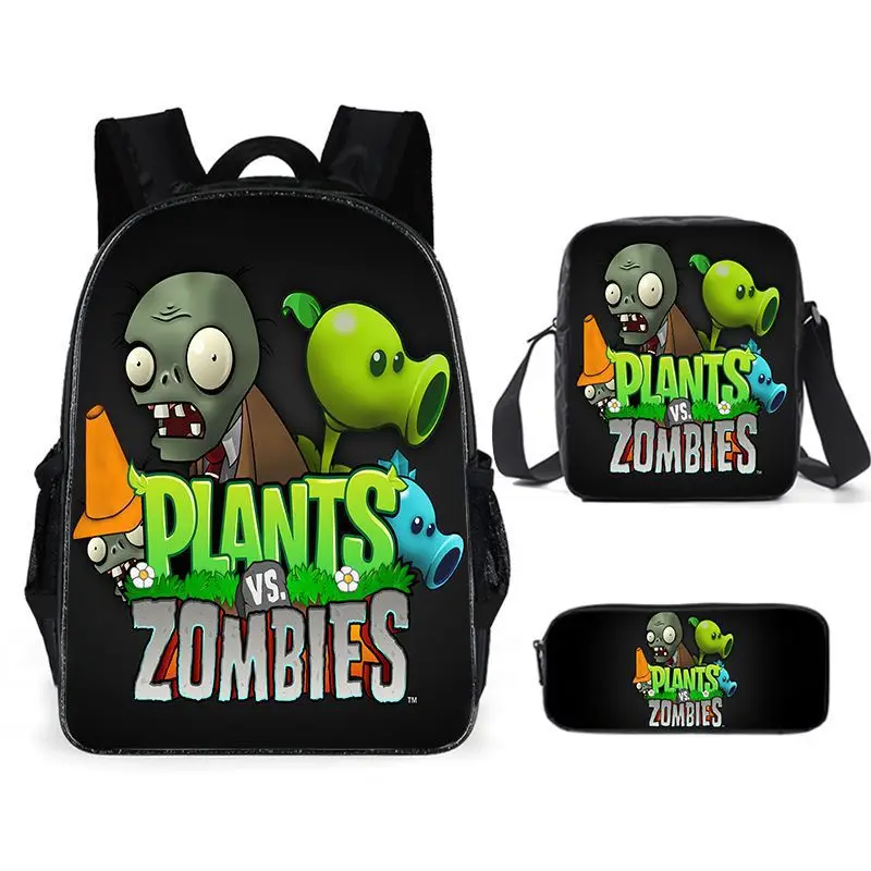 

Plants Vs. Zombies Cartoon Anime Backpack for Primary School Students Cute Shoulder Bag & Crossbody Bag