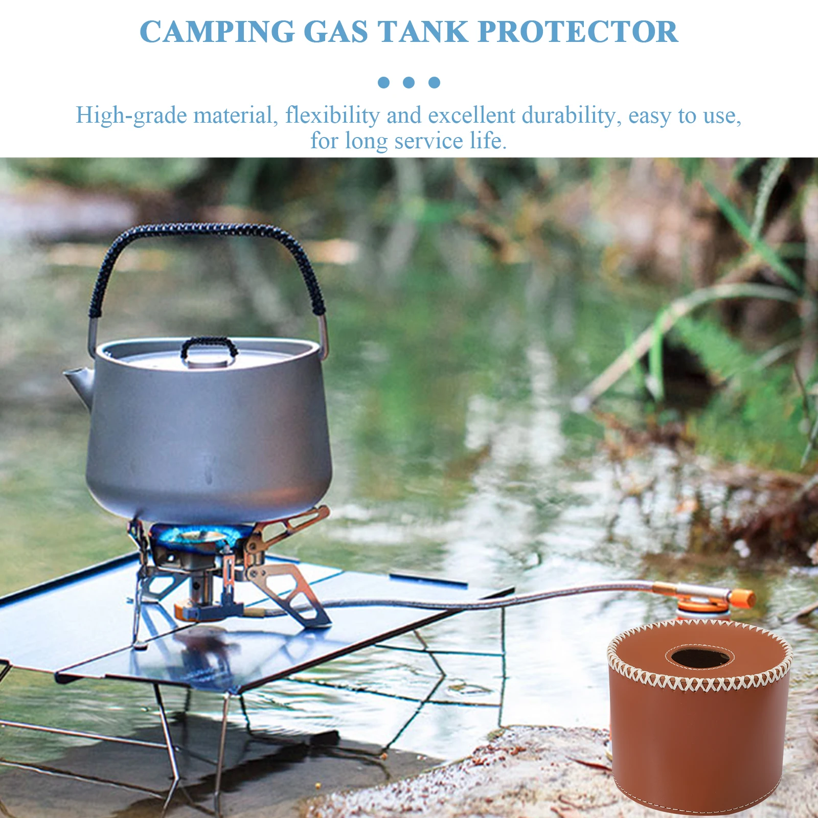 

Premium Tank Protector Durable Pu Protective Cover For Camping Gas Cylinder Outdoor Use Strong Flexible Easy To Use Gas