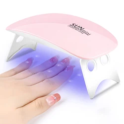 YIKOOLIN Mini Nail Lamp UV LED Nail Lamp Polish Poly Nail Gel 60s/120s Art Tool Portable Manicure Tool