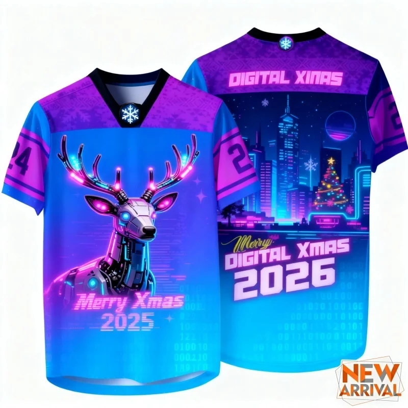 عيد الميلاد سانتا الرنة نمط تي شيرت للرجال الرقمية عيد الميلاد ثلاثية الأبعاد طباعة تيز عادية الشارع بلوزات مستديرة العنق تي شيرتات قصيرة الاكمام