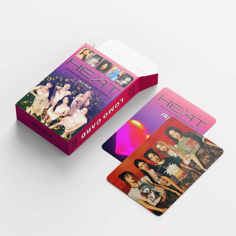 Juego de tarjetas Kpop (G)I-DLE HEAT I FEEL Lomo, sesión fotográfica, Ye Shuhua, MINNIE SONG, YUQI, colección de Fans, regalo, 92 Uds.