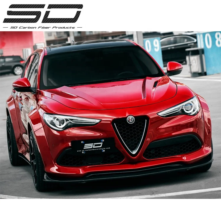 SD True Carbon Fiber Wide Body Kit for Stelvio