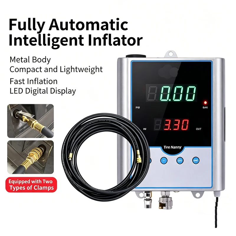 Automatic Tire Inflator Wall-Mounted Digital Display Inflator Air Pump