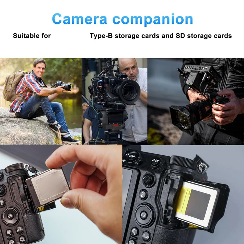 Cfexpress Type B And SD Dual-Slot Memory Card Reader, 10Gbps USB 3.2 Gen 2 Type B Cfexpress Adapter Memory Card Reader