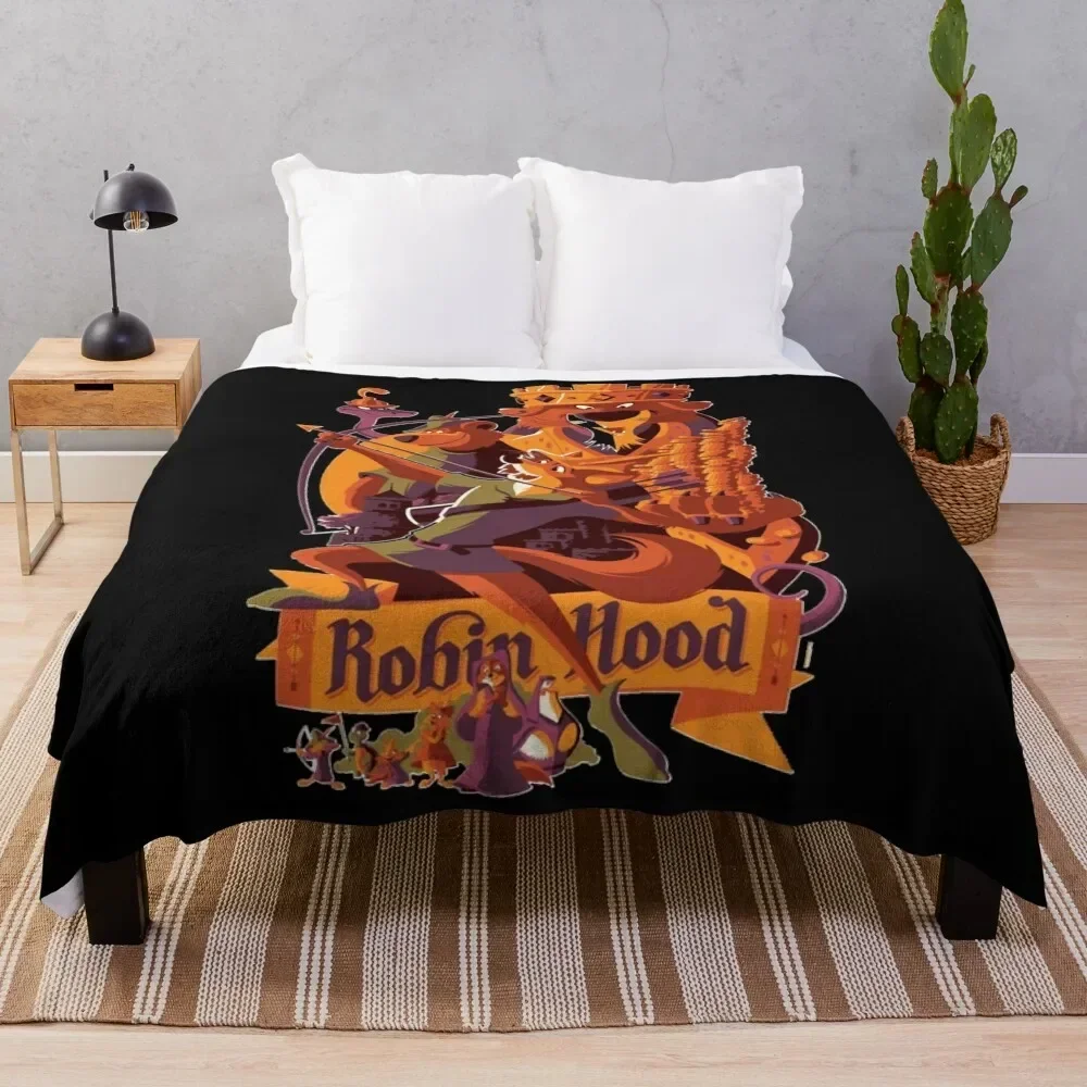 

Robin hood cartoon merch Throw Blanket Sofa Quilt For Sofa Thin Hairys Soft Plush Plaid Blankets