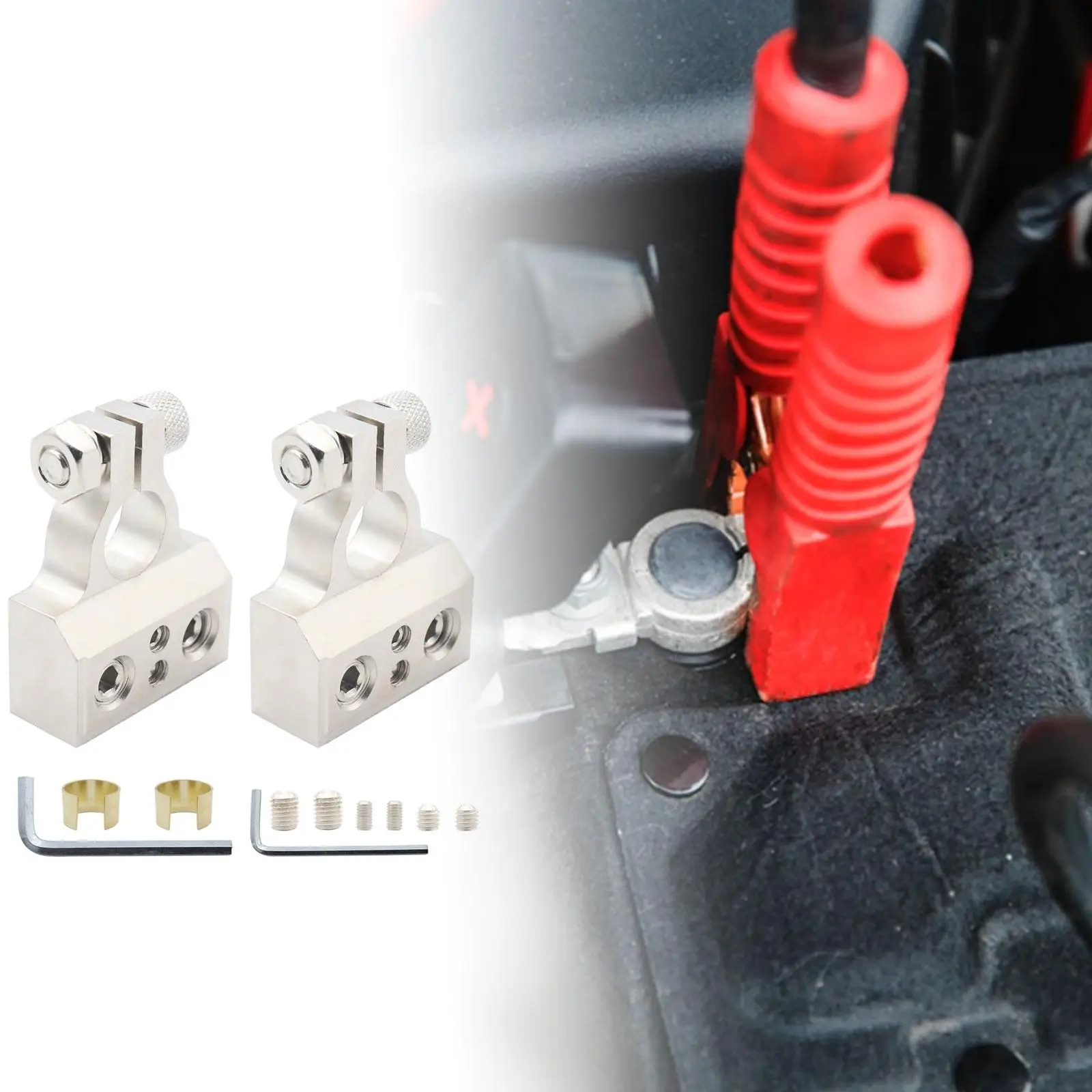 2 Pieces Generic Car Battery Terminals Connectors for SUV Trucks Yacht