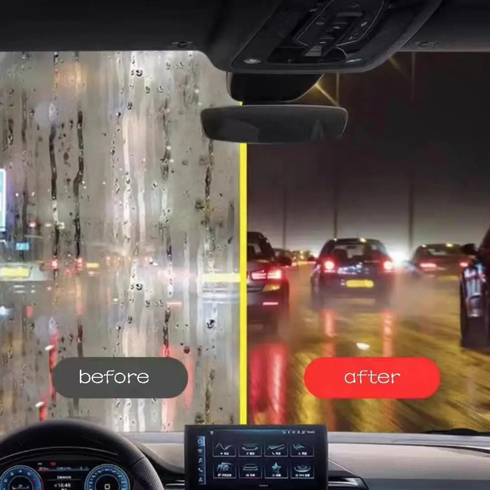 Масло для автомобильного стекла, яркая масляная пленка для переднего и внутреннего лобового стекла, удаление пятен, масляная пленка, щетка для очистки улучшает видимость