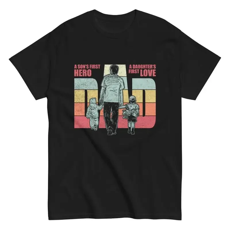 Retro Dad Sons First Hero Daughters Love Men'S T Shirt For Father